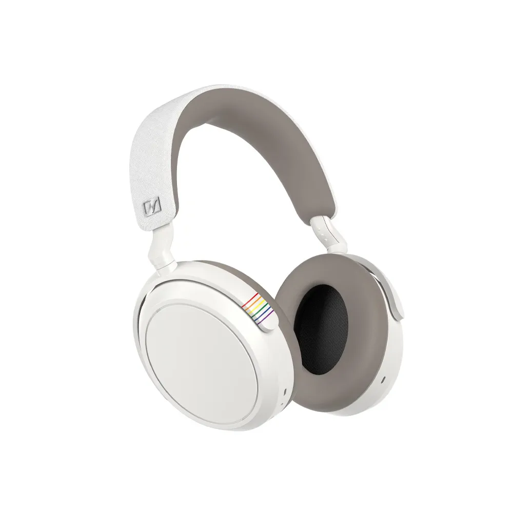 Sennheiser Momentum 4 Wireless Bluetooth Noise Cancelling Headphones, Over-Ear Headphones, 60h Battery Life, Folding Design - White