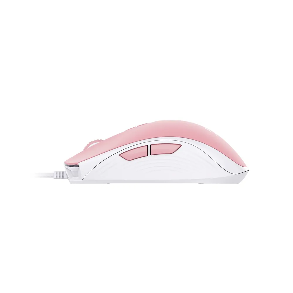 HyperX Pulsefire Core RGB Gaming Mouse, Software Controlled RGB Light Effects & Macro Customization, Pixart 3327 Sensor up to 6,200DPI, 7 Programmable Buttons - White/Pink