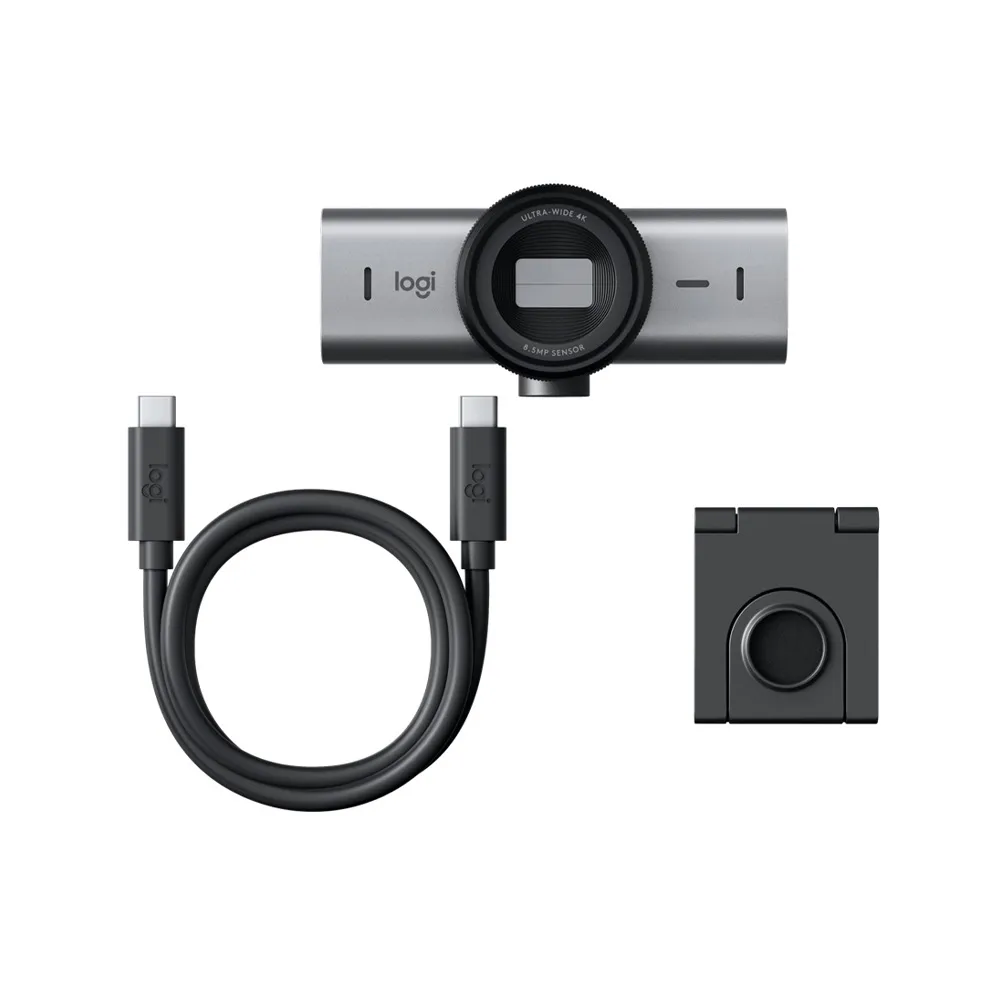 Logitech MX Brio Ultra HD 4K Collaboration and Streaming Webcam, 1080p at 60 FPS, Dual Noise Reducing Mics