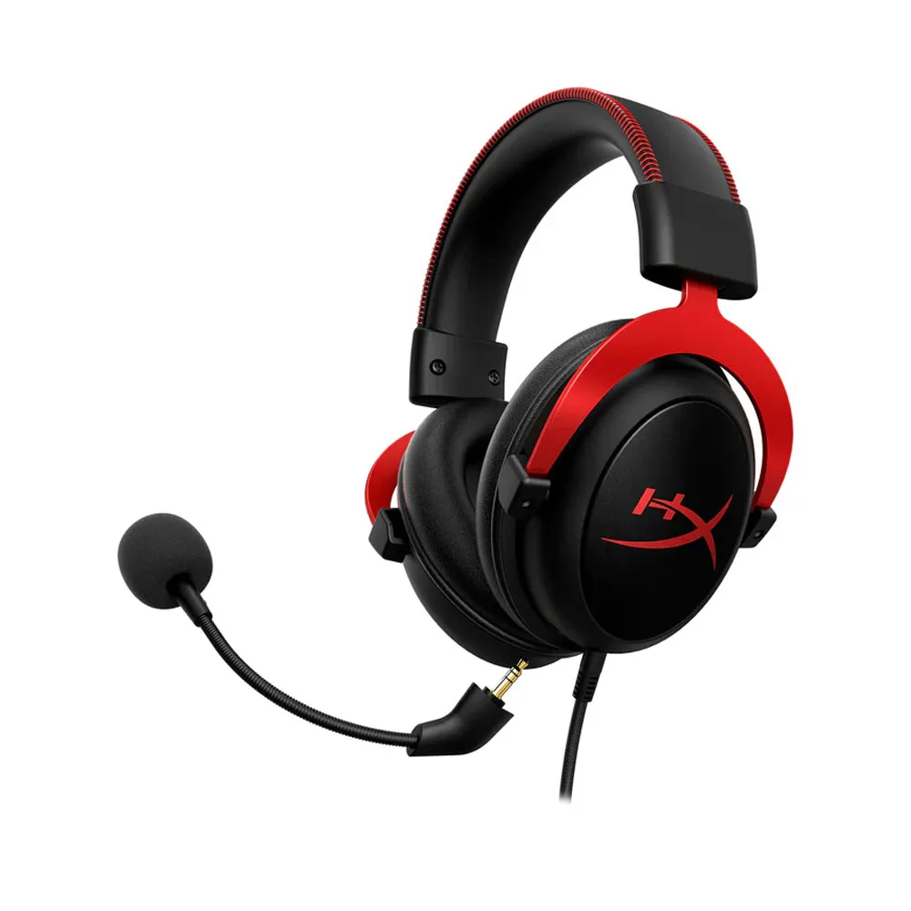 HyperX Cloud II –Wired Gaming Headset, 7.1 Surround Sound, Multi-Platform - Black & Red