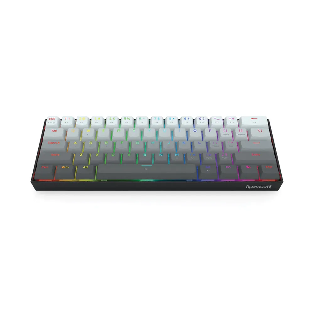 Redragon K617 Fizz Magnetic Switch Rapid Trigger Gaming Keyboard, 60% Wired Mechanical, Switch Adjustable via Software - Misty Grey