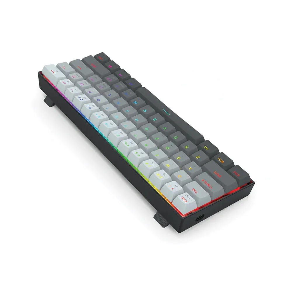 Redragon K617 Fizz Magnetic Switch Rapid Trigger Gaming Keyboard, 60% Wired Mechanical, Switch Adjustable via Software - Misty Grey