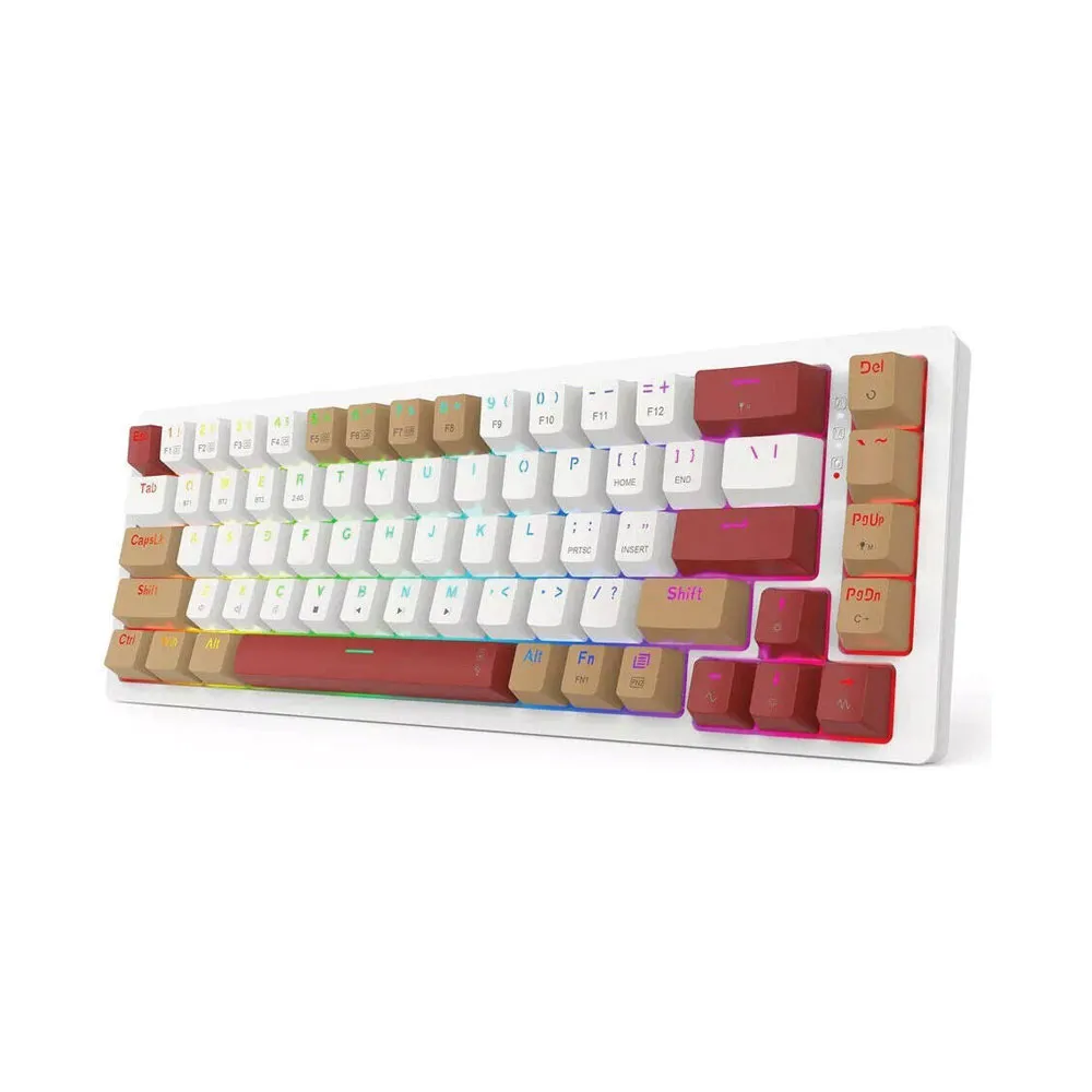Redragon K677 Rammus Pro 60% Mechanical Gaming Keyboard, Brown Switches, Hot-Swappable, Tri-Mode Connectivity, Detachable Type-C