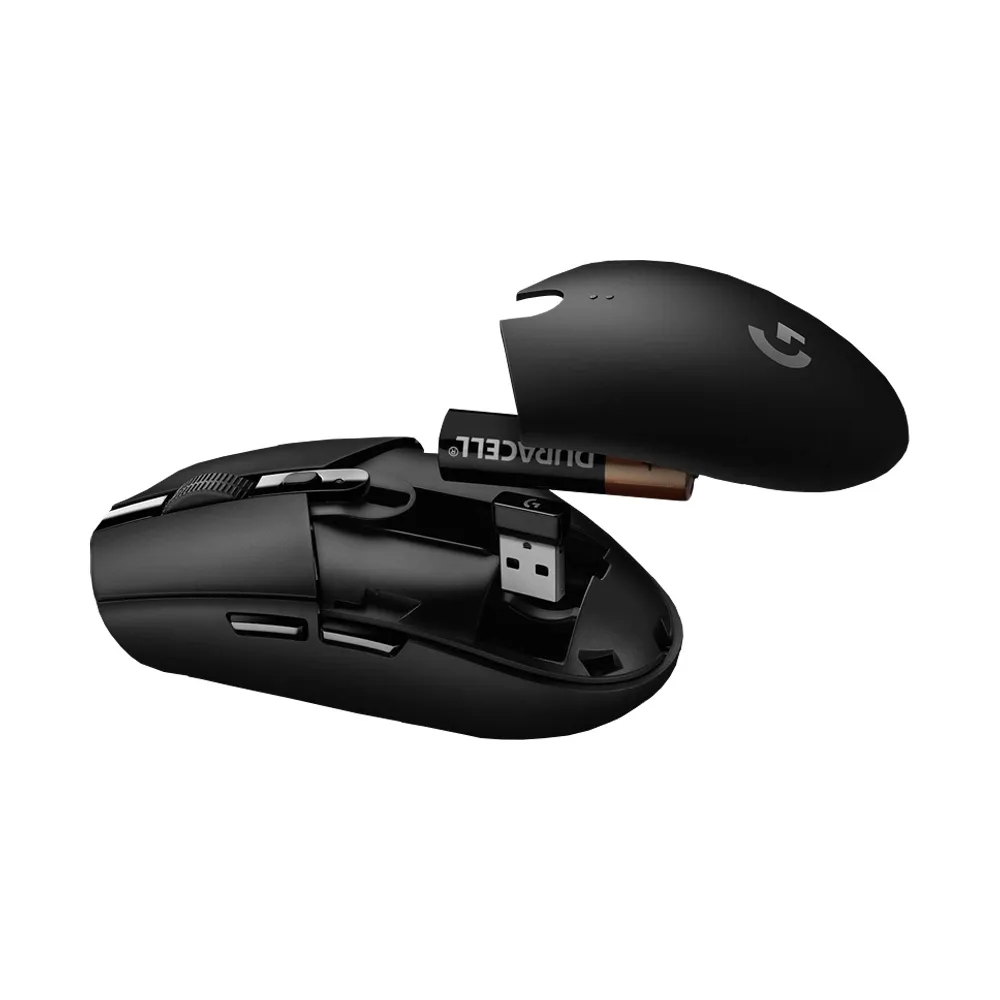 Logitech G305 LIGHTSPEED Wireless Gaming Mouse, Hero 12K Sensor, 12,000 DPI, Lightweight, 6 Programmable Buttons, 250h Battery Life, On-Board Memory - Black