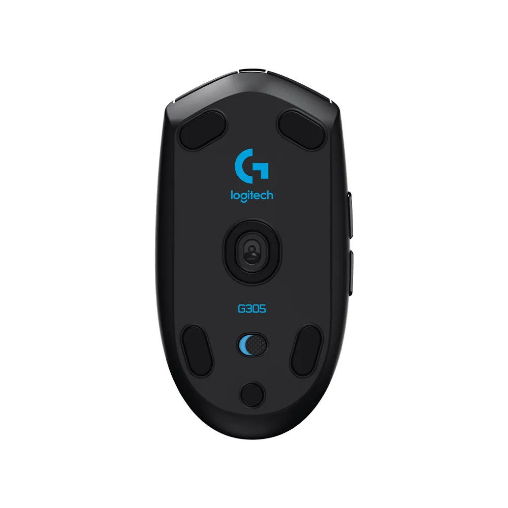 Logitech G305 LIGHTSPEED Wireless Gaming Mouse, Hero 12K Sensor, 12,000 DPI, Lightweight, 6 Programmable Buttons, 250h Battery Life, On-Board Memory - Black