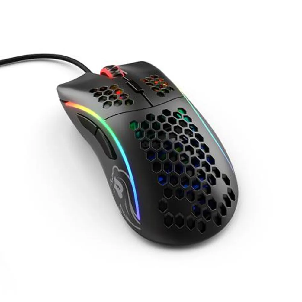Glorious Model D Minus Wired  Honeycomb Mouse - 12k DPI -Superlight RGB PC Mouse - 62g - Matte Black