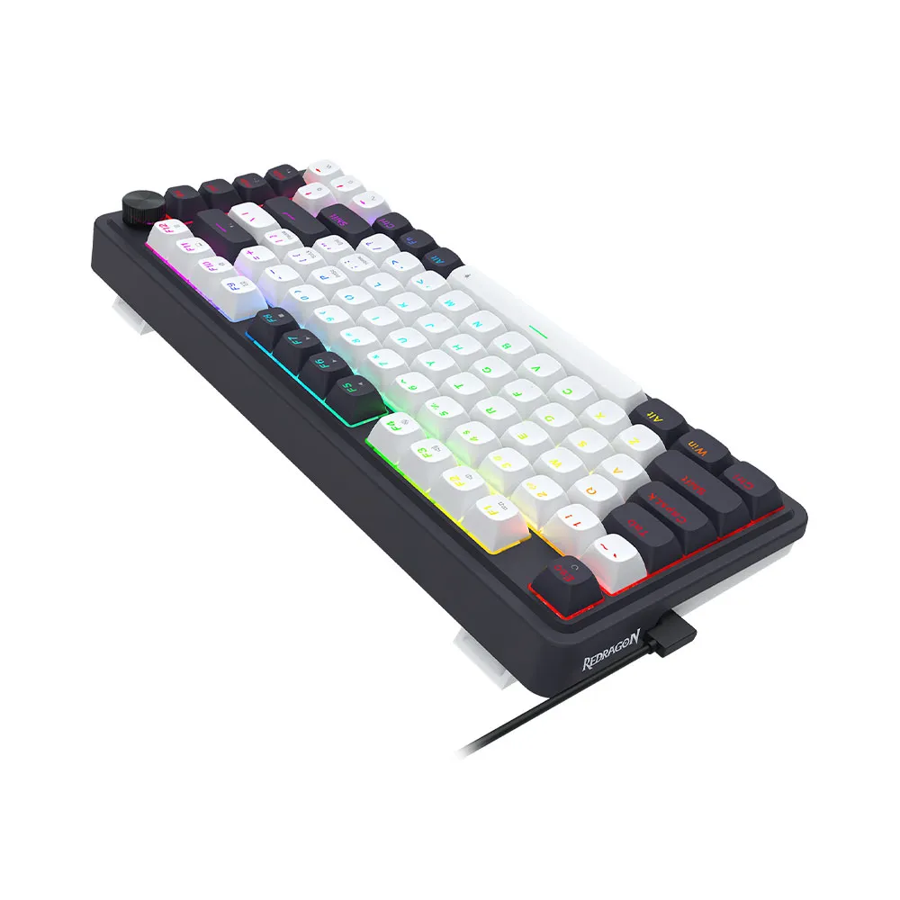 Redragon Ucal Magnetic K673WB-RGB-M - Wired 81+1 Keys 8K-BL&WH