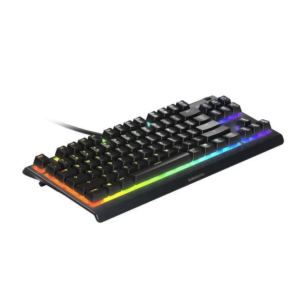 SteelSeries Apex 3 TKL RGB Gaming Keyboard, Tenkeyless, 8-Zone RGB Illumination, Gaming Grade Anti-Ghosting - Black