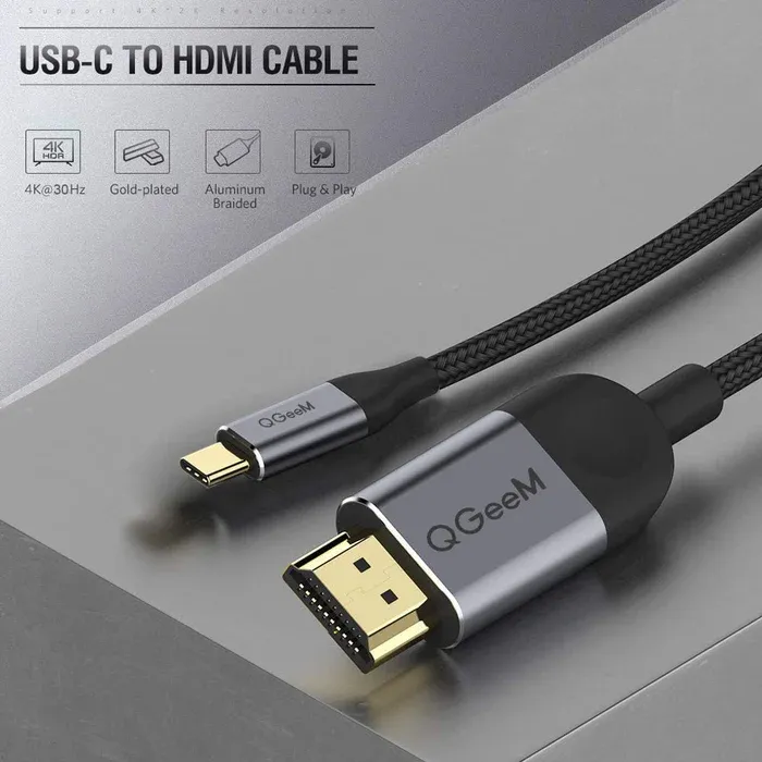 QGEEM USB-C TO HDMI CABLE-4K@30HZ
