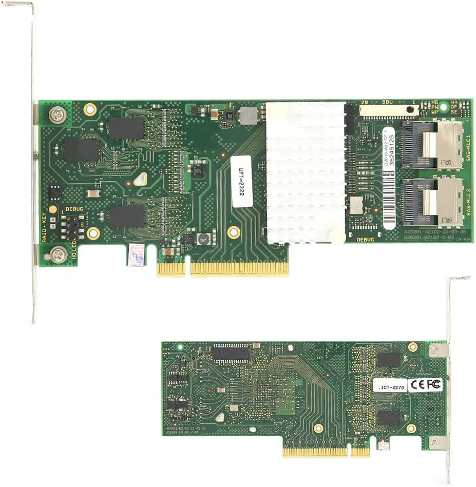 SAS SATA Ports Controller RAID Card for Fujitsu LSI 9261‑8i SAS Array Card 512M Support RAID5/6 6T Hard Disk