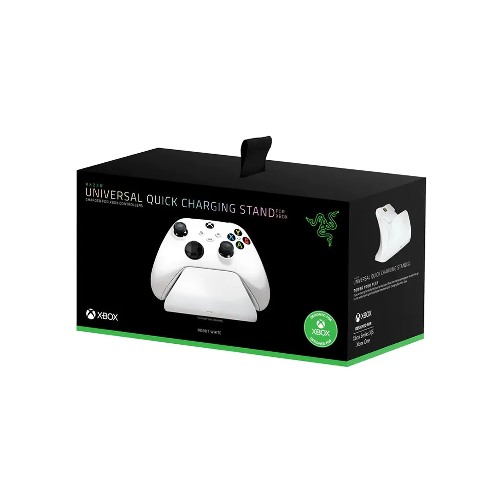 Razer Universal Quick Charging Stand for Xbox, Magnetic Secure Charging, Perfectly Matches Xbox Wireless Controllers, USB Powered - Robot White