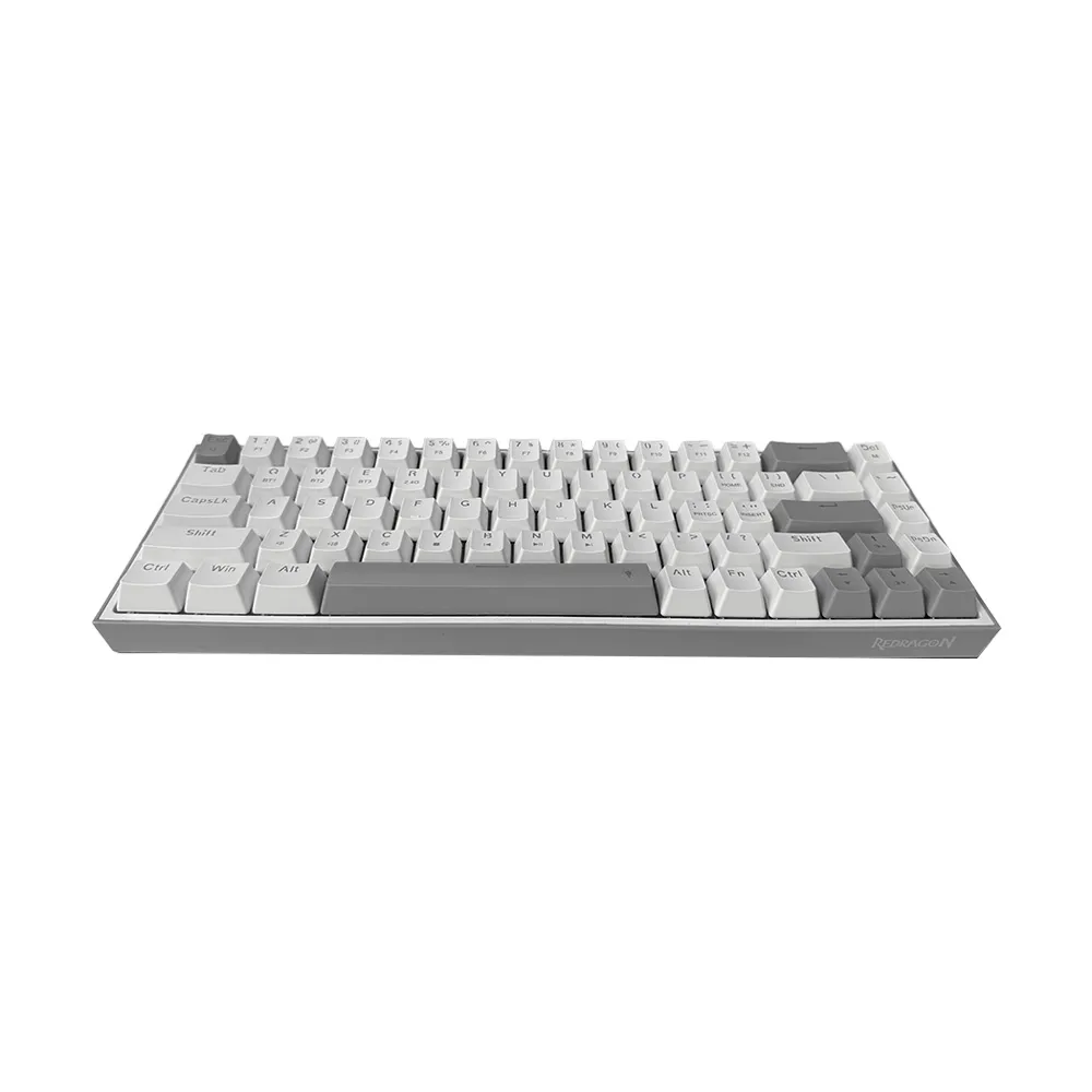 Redragon Lena Pro K705WG - 60% 3-Mode Rainbow Mechanical Keyboard - Grey and White