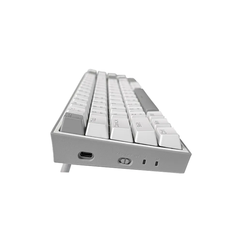 Redragon Lena Pro K705WG - 60% 3-Mode Rainbow Mechanical Keyboard - Grey and White