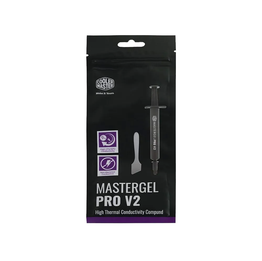 Cooler Master MasterGel Pro V2 High Performance Thermal Compound with High CPU/GPU Conductivity W/m.k= 9m Design for CPU and GPU Coolers
