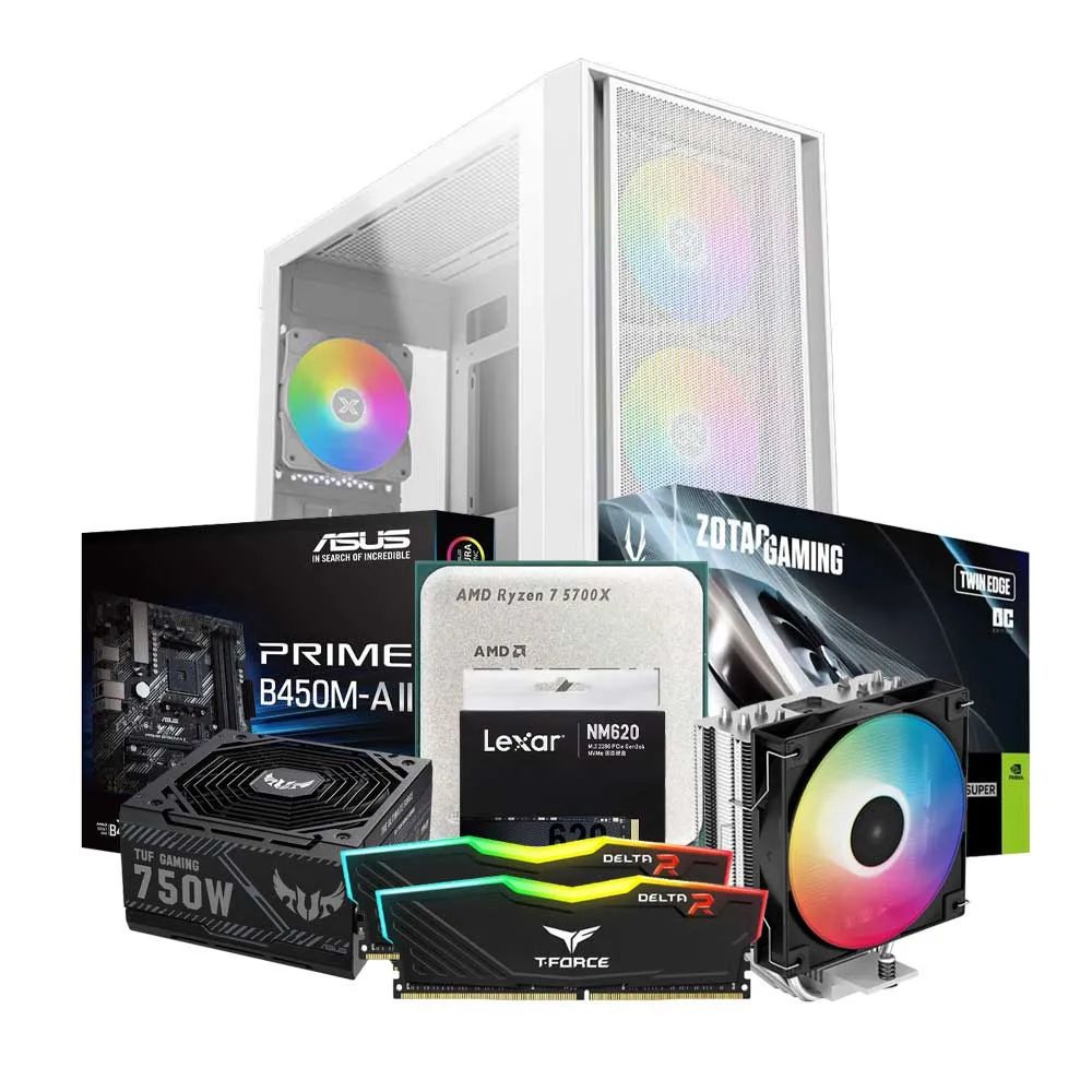 PCパーツ RYZEN 7 5700X + AK620 PC Build Offer NO.740 (Ryzen 7 5700X, 32GB RAM 3600MHz, RTX