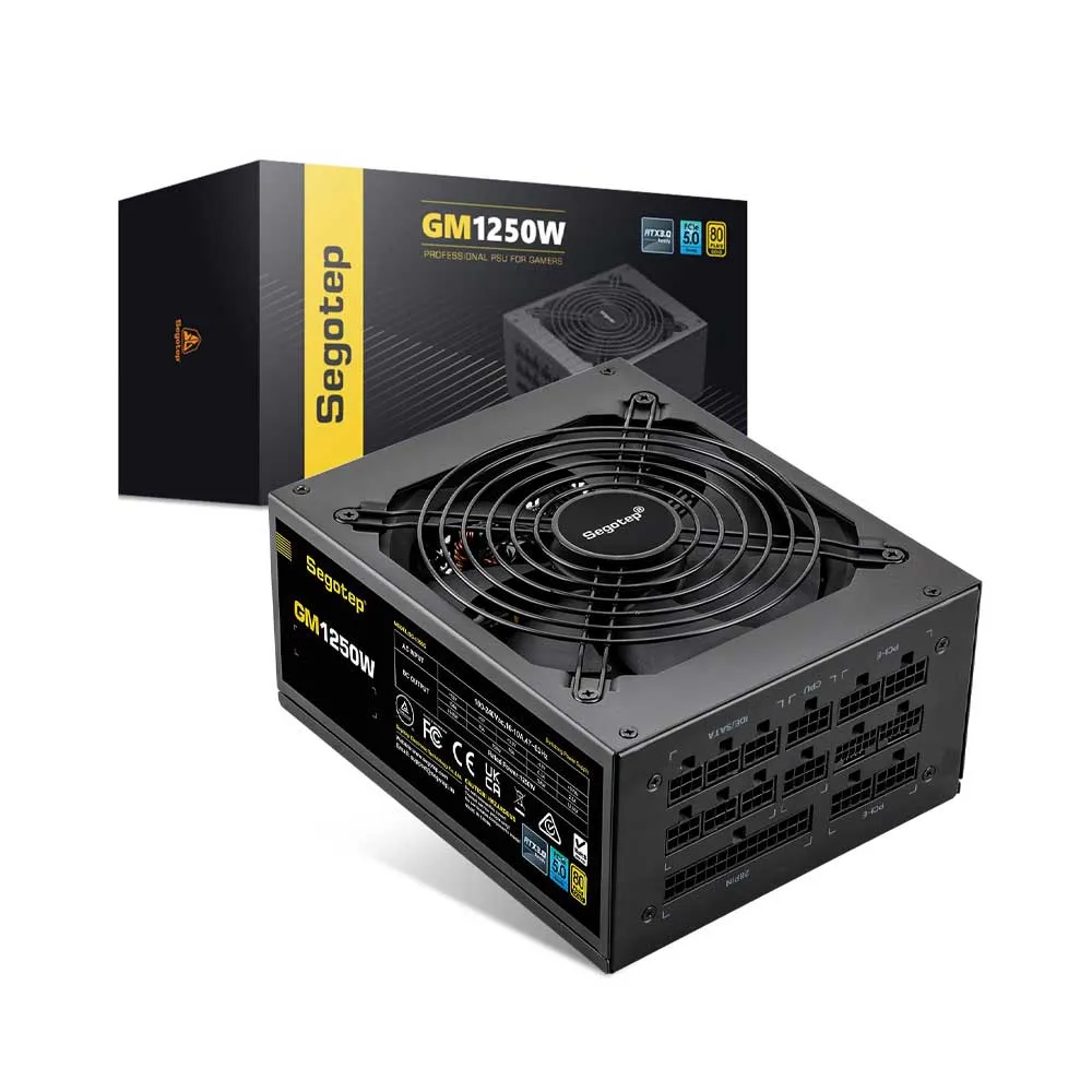 Segotep 1250W ATX 3.0 Gaming Power Supply, 80+ Gold Certified Dual