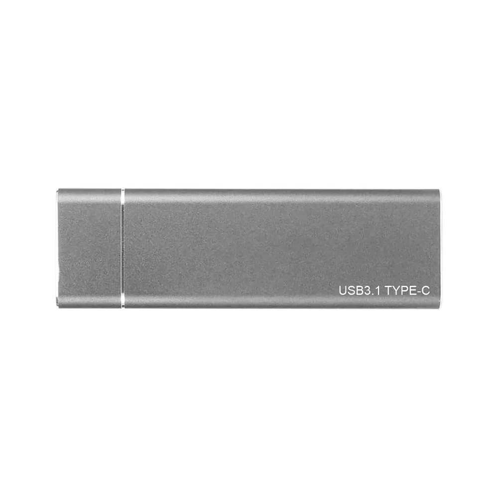 NVME M.2 to Type-C USB3.1 10Gbps Aluminum External Solid State Drive Adapter Enclosure for 2280 2260 2242 2230 PCI-E M2 M-Key SSD, USB Type C Converter Case - Grey