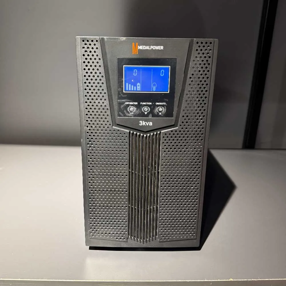 Medal Power Online UPS 3KVA, 240V Output voltage, LCD display screen, Monitoring software Available - Used