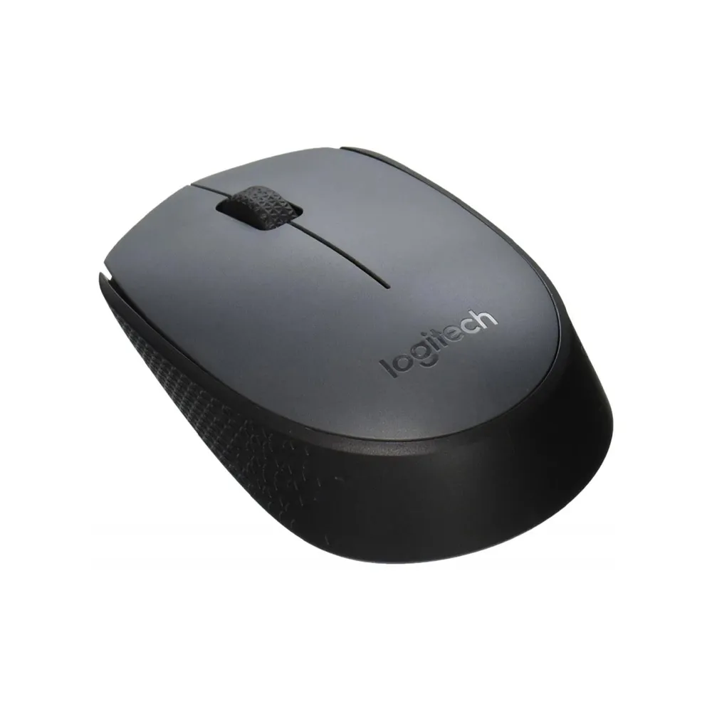 Logitech M170 Wireless Mouse, 2.4 GHz with USB Nano Receiver, 1000DPI, Optical Tracking, 12-Months Battery Life, Ambidextrous, PC / Mac / Laptop - Grey