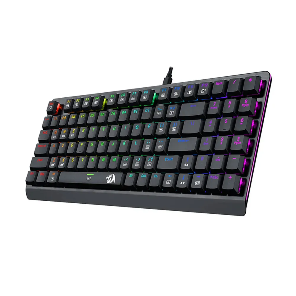 Redragon Dragon Warrior K603P-KBS, 2.4 Ghz, Wireless RGB Mechanical Keyboard Ultra Thin Low Profile Bluetooth Gaming Keyboard with Blue Switches