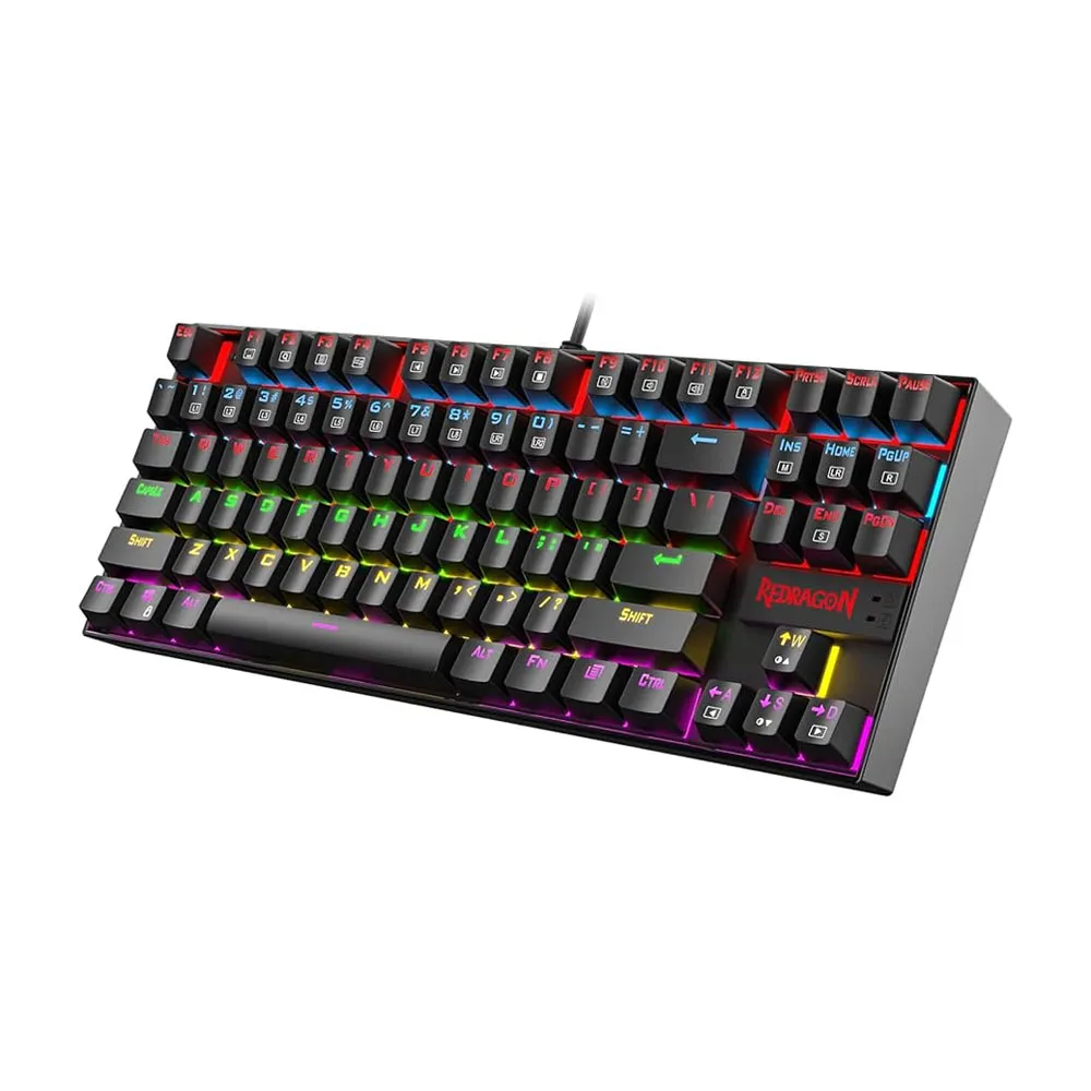 Redragon Kumara K552 Chroma RGB Red Switch Wired Mechanical Gaming Keyboard - Black