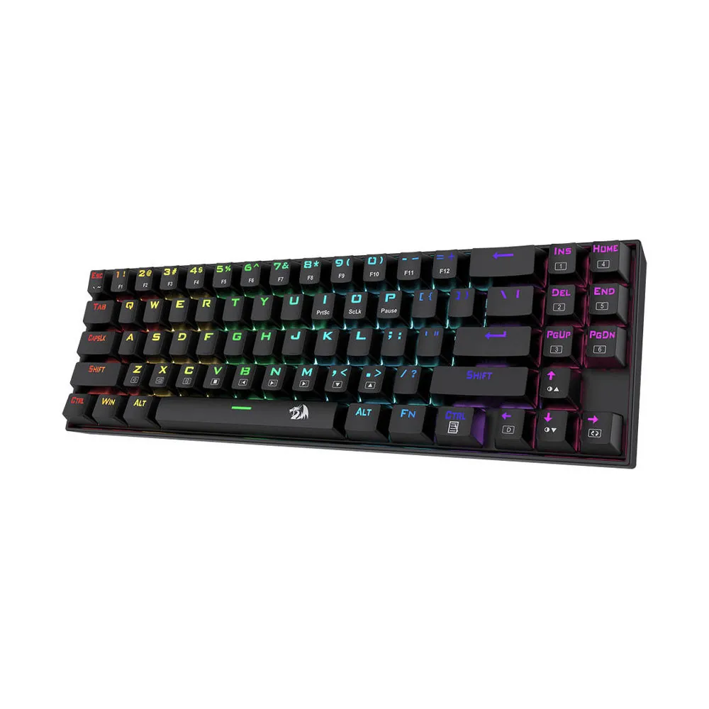 Redragon Deimos K599 Wireless/Wired TKL Mechanical Keyboard, Outemu Brown Tactile Switches, How-Swappable, 2 Mode Connectivity - Black