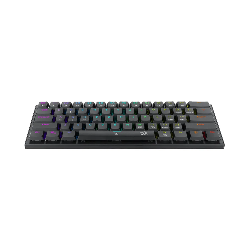 Redragon K614 Anivia 60% Ultra Thin Wired Mechanical Keyboard, Slim Compact 61 Keys RGB Gaming Keyboard, Linear Red Switches - Black