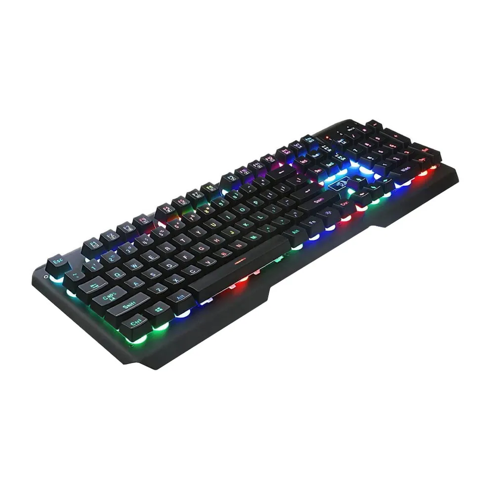 Redragon K506-1 Centaur2, 7-Color Rainbow Backlit, 104 Key, Quiet membrane switches, Full-Size, Wired Gaming, Numeric Keypad - Black