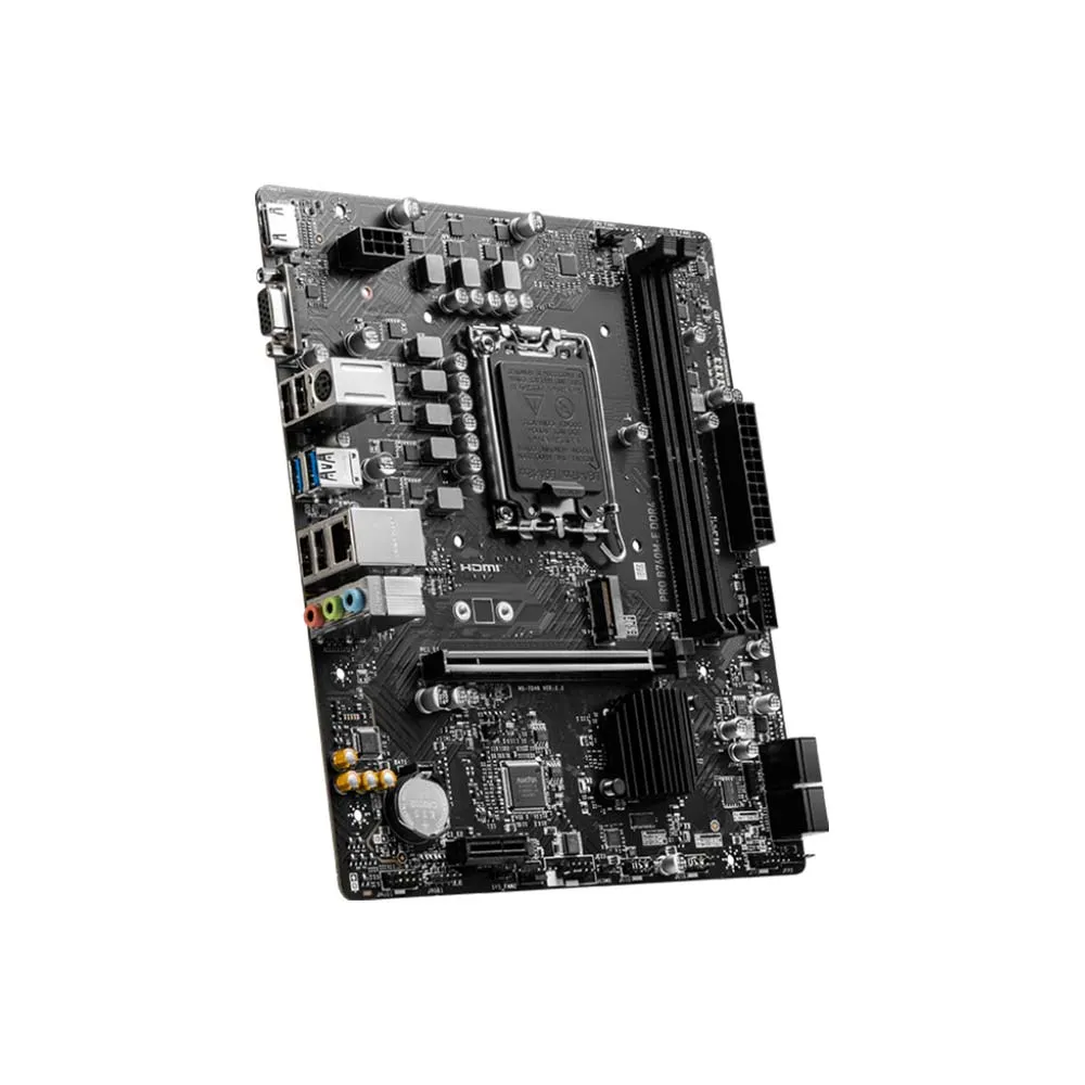 MSI PRO B760M-E DDR4 Motherboard, Micro-ATX - Supports Intel 14th, 13th & 12th Gen Core Processors, LGA 1700 - DDR4 Memory