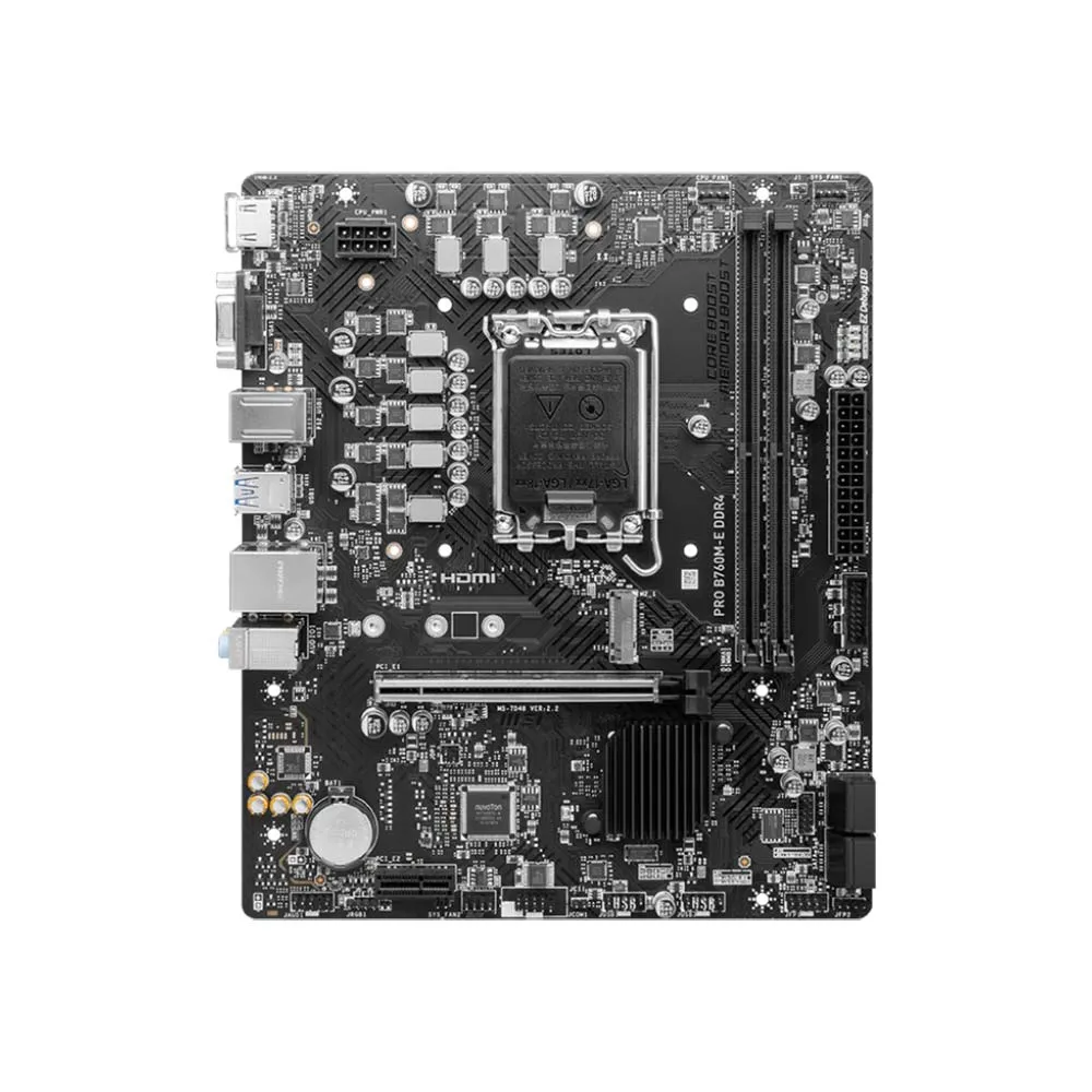 MSI PRO B760M-E DDR4 Motherboard, Micro-ATX - Supports Intel 14th, 13th & 12th Gen Core Processors, LGA 1700 - DDR4 Memory