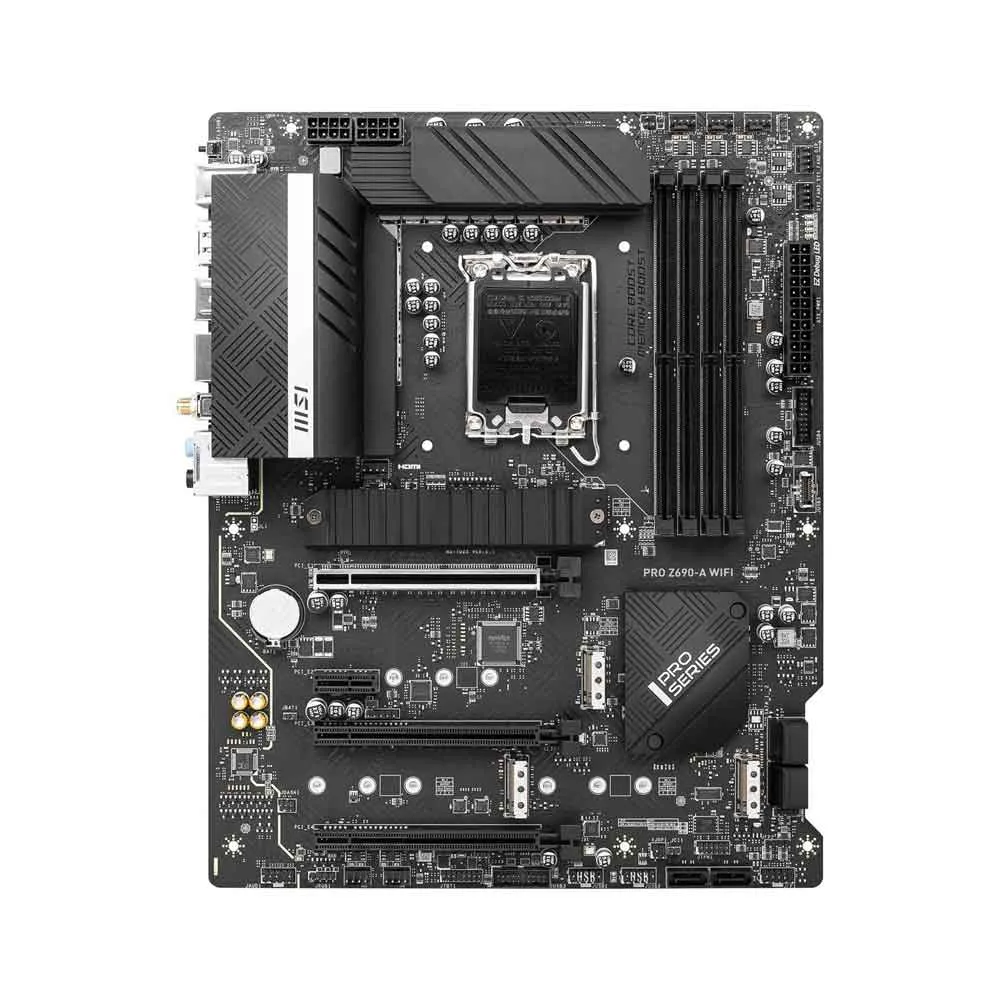 MSI Z690-A WiFi Pro Series Motherboard (Intel Core 12/13/14 Gen, LGA 1700 Socket, DDR5, PCIe 5, 2.5G LAN, M.2 Slots, WiFi 6E, Bluetooth 5.3, ATX)