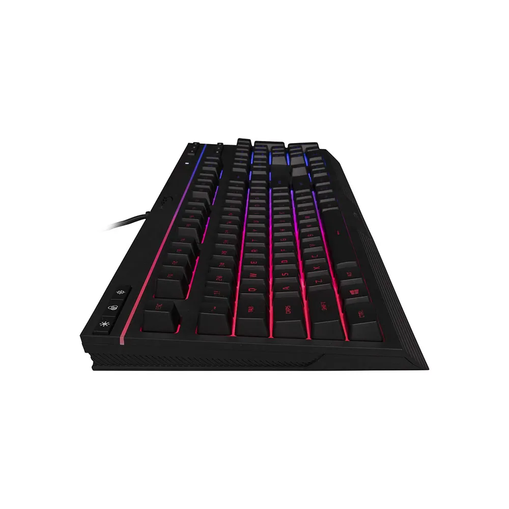 HyperX Alloy Core RGB  Full-size, Membrane Wired Gaming Keyboard, Comfortable Quiet Silent Keys, RGB LED Lighting, Dedicated Media Keys - Black
