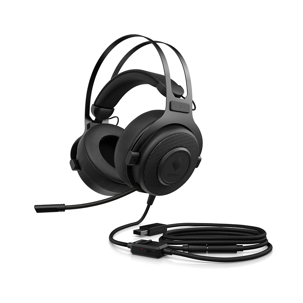 HP OMEN Blast Headset, Gaming Headset, Noise Canceling, and 7.1 Surround Sound, USB Headset - Black