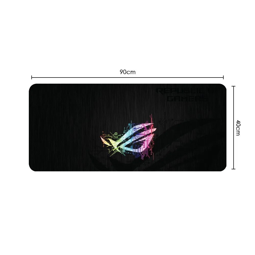 Gaming Mouse Pad, 90X40cm Large Computer Mouse Mat With Asus Rog Strix Logo, For Desktop, Non-slip Rubber Base Water Resistant Stitched Edge