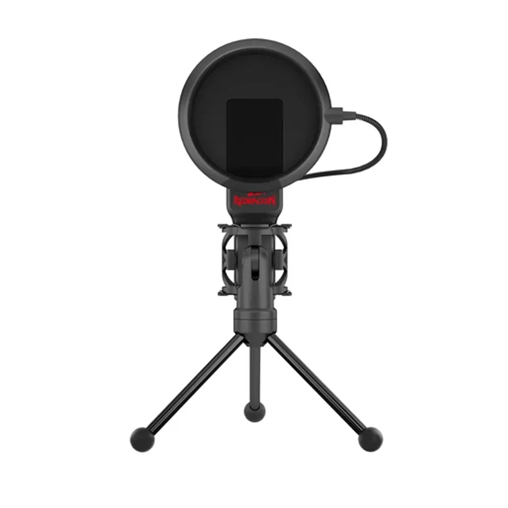 Redragon Quasar 2 GM200-1 Gaming Microphone, 50Hz-16kHz Frequency Response, ≤2.2kΩ Impedance, -38±3dB Sensitivity, USB, Wired - Black 