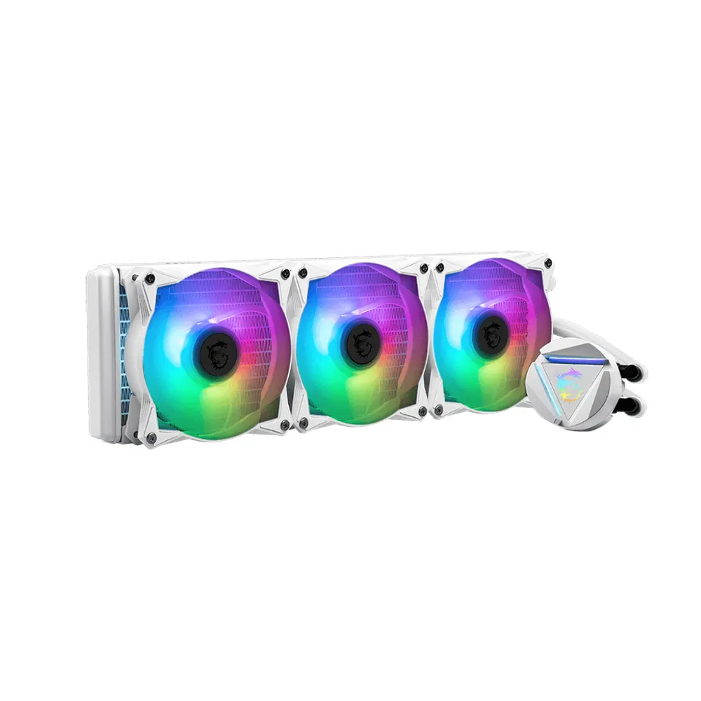MSI MAG CORELIQUID 360R V2 Liquid CPU Cooler '360mm Radiator, 3X 120mm ARGB PWM Fan, ARGB - White