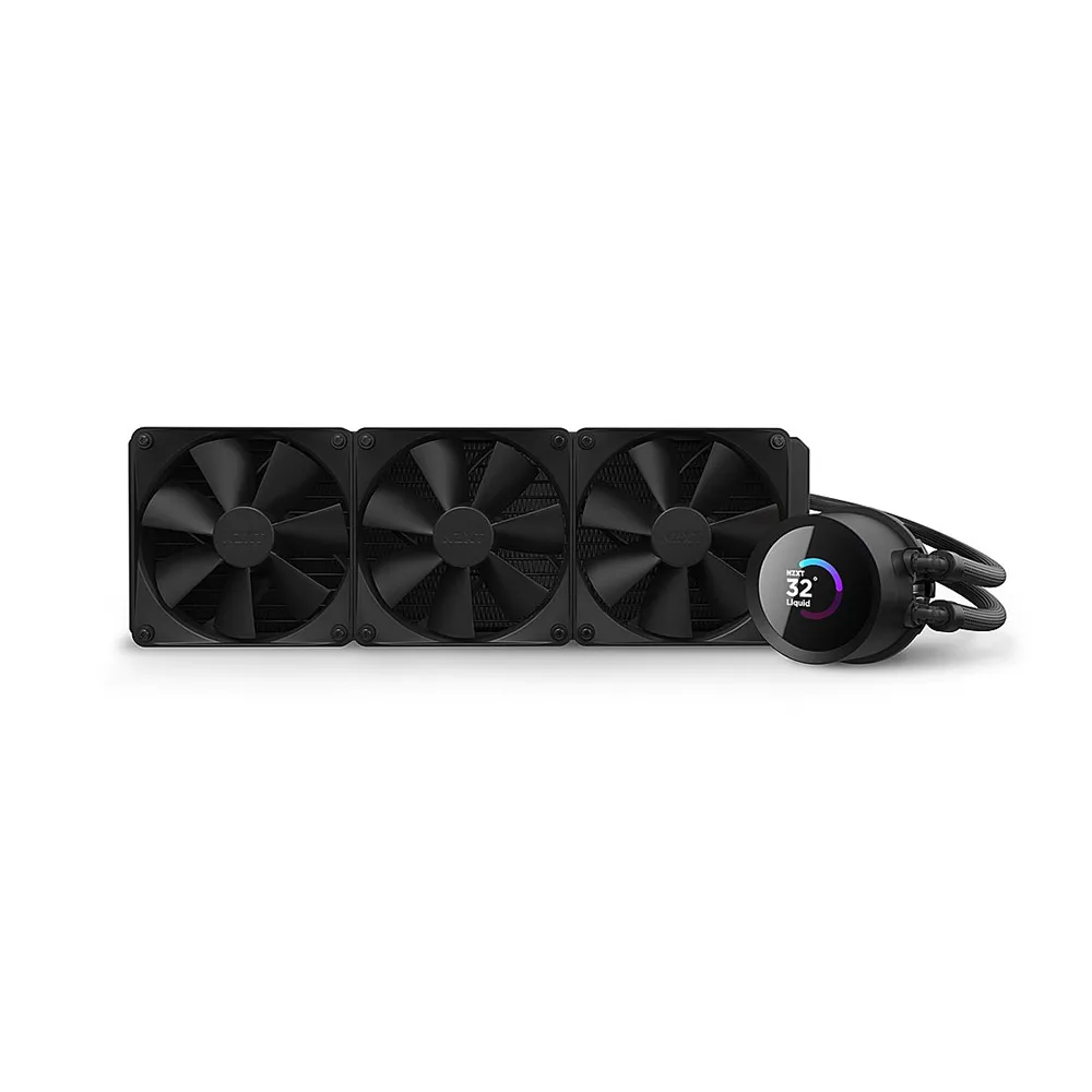 NZXT Kraken 360 RGB, 360mm AIO CPU Liquid Cooler, Customizable 1.54" Square LCD Display for Images, Performance Metrics - Black