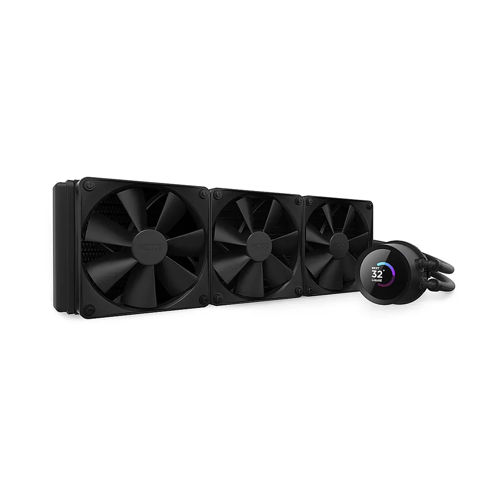 NZXT Kraken 360 RGB, 360mm AIO CPU Liquid Cooler, Customizable 1.54" Square LCD Display for Images, Performance Metrics - Black
