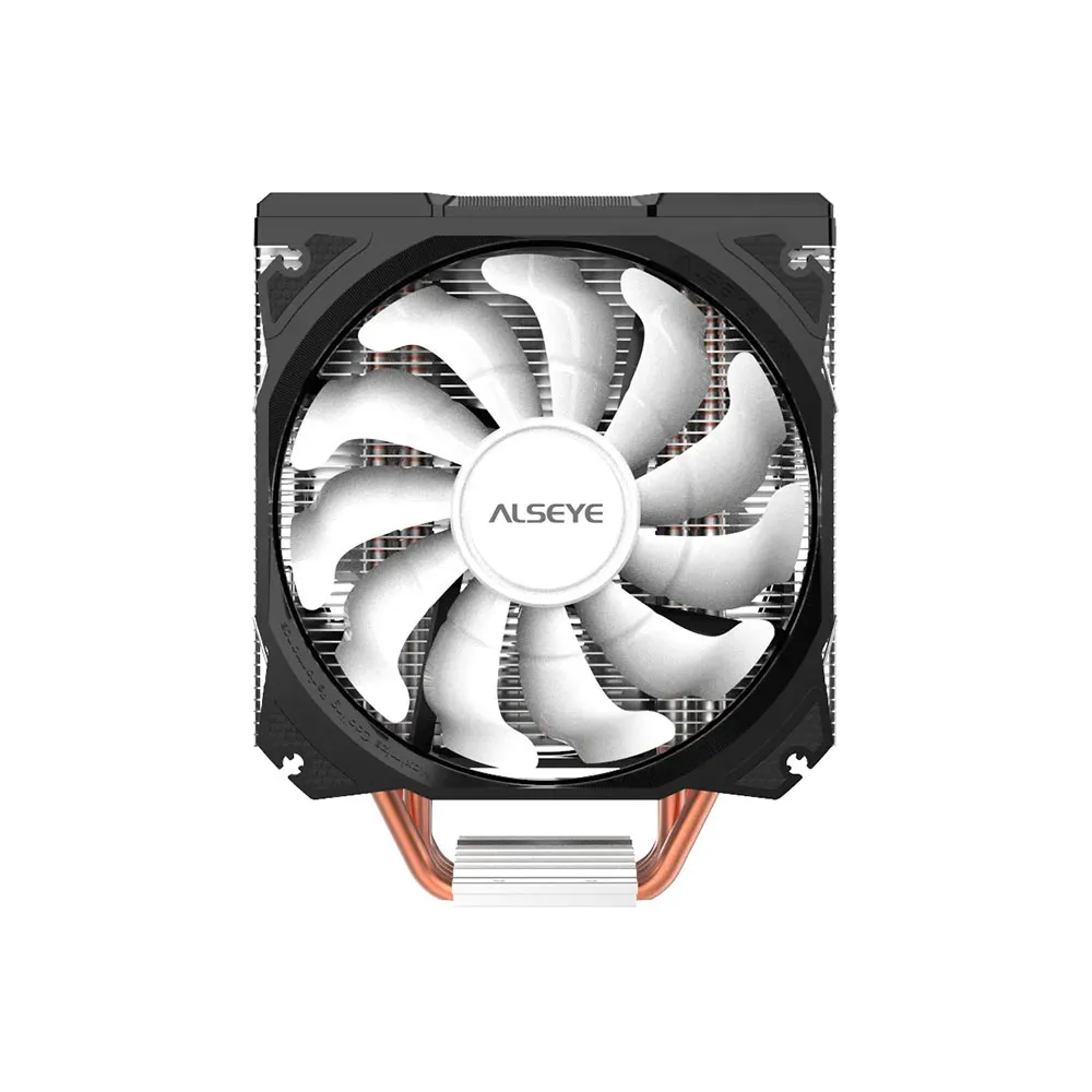 ALSEYE M120D ARGB CPU Air Cooler, 4 Direct Contact Heatpipes, Dual ARGB Fans - Black