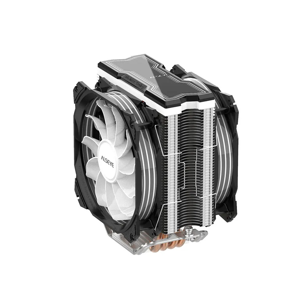 ALSEYE M120D ARGB CPU Air Cooler, 4 Direct Contact Heatpipes, Dual ARGB Fans - Black 2