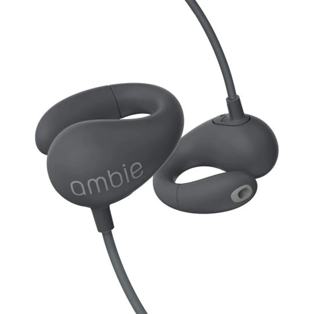 Sound earcuffs AM-TW02, Open Ear Wireless Earphones for Comfort, Bluetooth 5.3 Earbuds for Sports, Running, and Workouts | 6 hr Play Clip-on Ear Cuff - Black