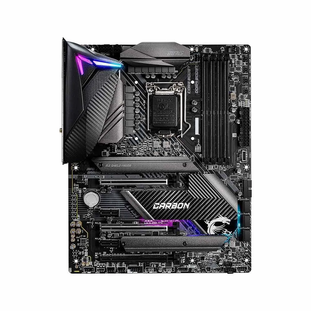 MSI MPG Z490 Gaming Carbon WiFi Gaming Motherboard (ATX, 10th Gen Intel Core, LGA 1200 Socket, DDR4, Dual M.2 Slots, Wi-Fi 6, Light RGB)