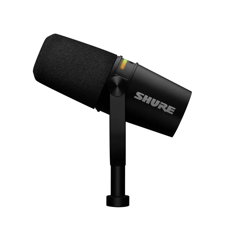 Shure MV7 USB Podcast Microphone, Built-In Headphone Output, All Metal USB/XLR Dynamic Mic, Voice-Isolating Technology - Black