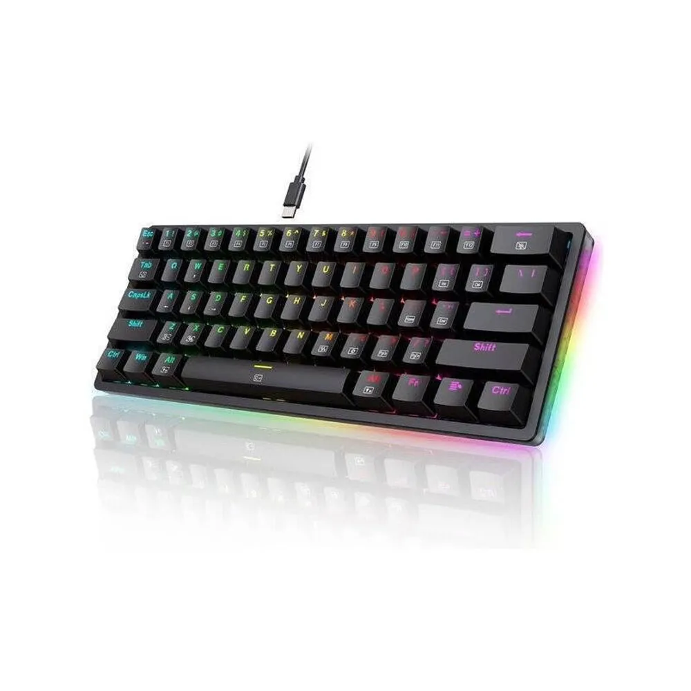 Redragon Akali K642-RGB 60% Hot-Swappable Red Switch Gaming Mechanical Keyboard - Wired