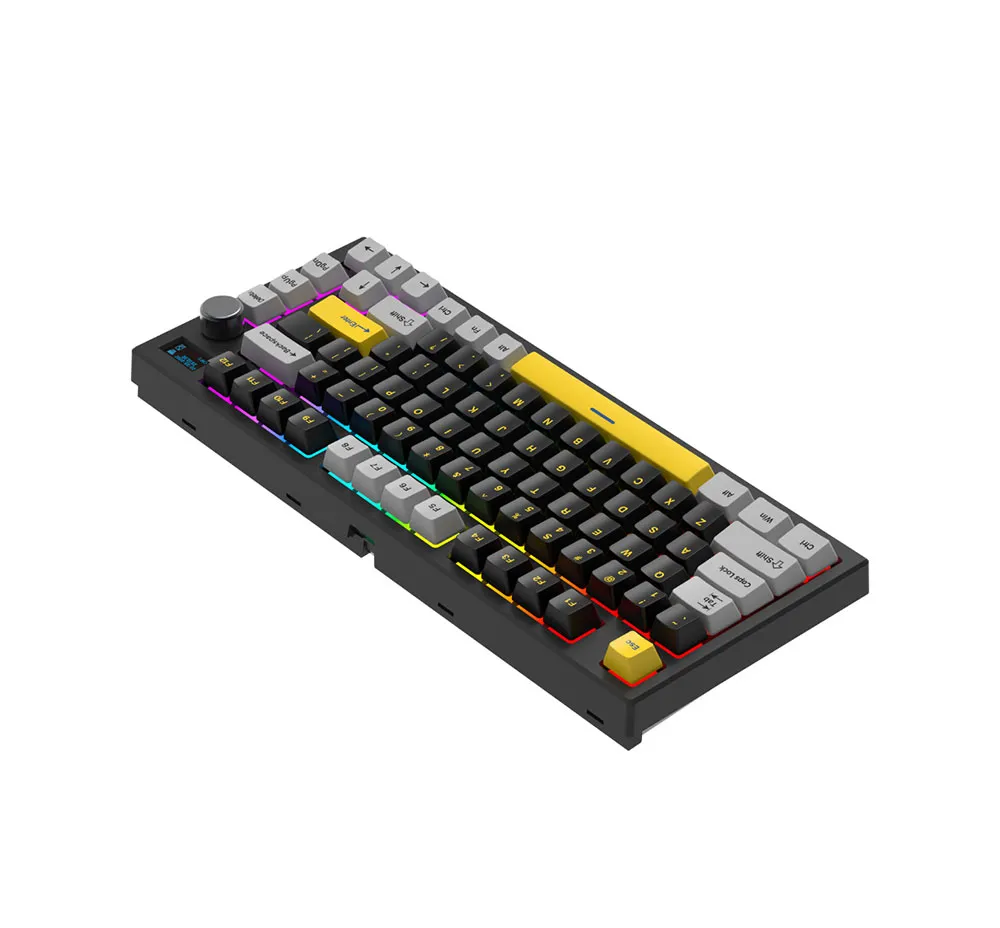 Fantech MaxFit81 MK910 Vibe Edition Vibrant Utility 75% RGB, Modular Mechanical, Gaming, Wireless, Gateron Pro v2 Yellow Switches