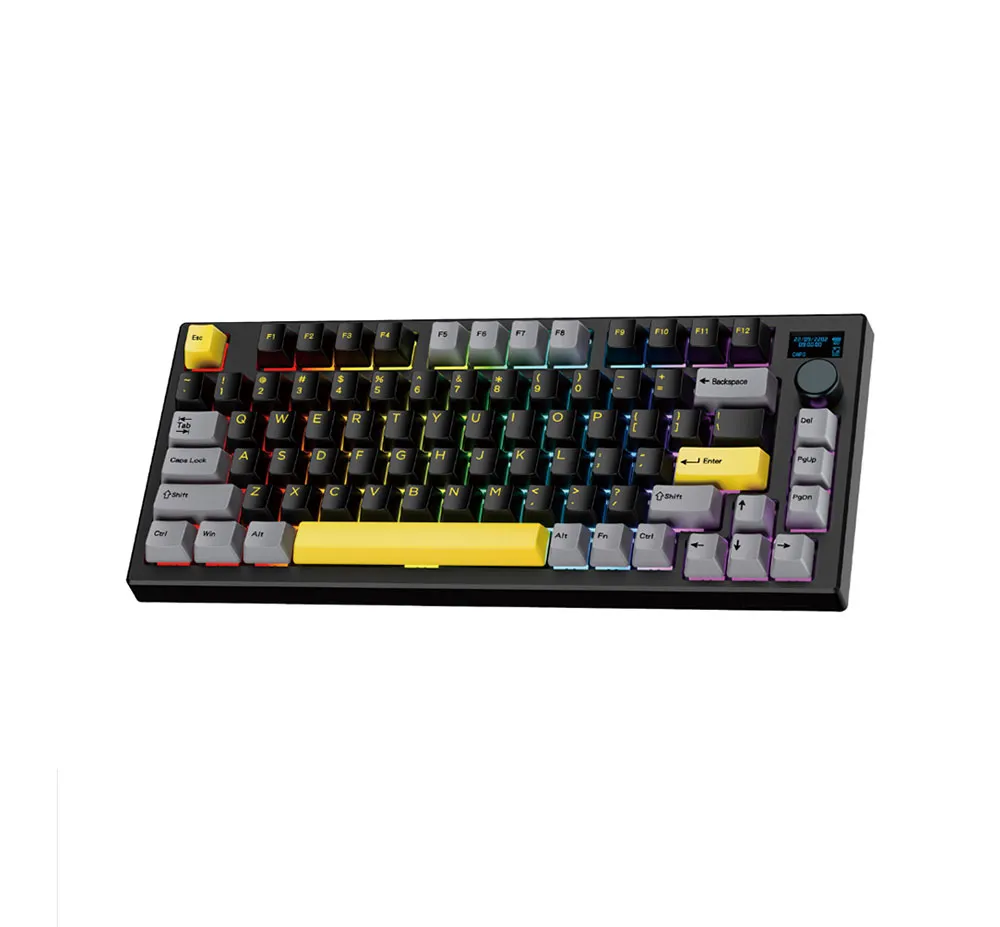 Fantech MaxFit81 MK910 Vibe Edition Vibrant Utility 75% RGB, Modular Mechanical, Gaming, Wireless, Gateron Pro v2 Yellow Switches
