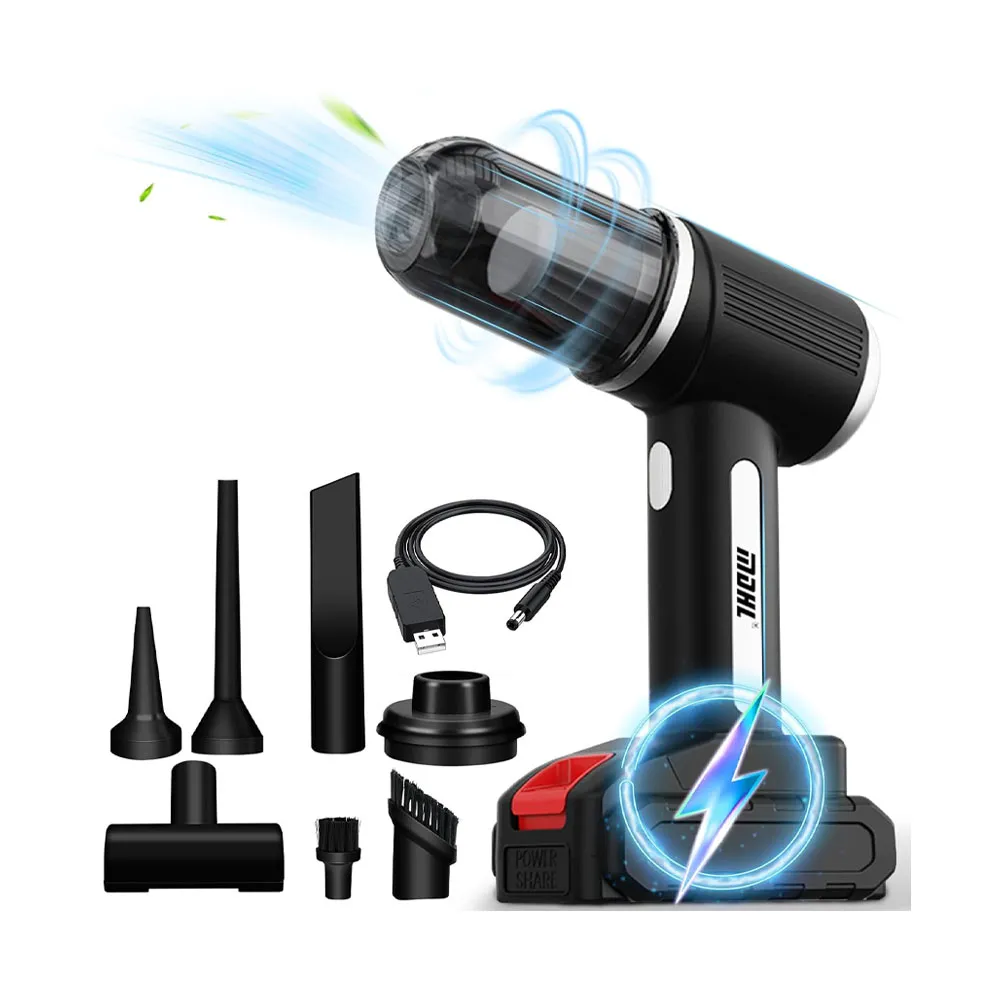 Exobla Cordless Car Vacuum Cleaner, 9000Pa Cordless Vacuum Cleaner with 2 Adjustable Speeds, 6000mAh Rechargeable Battery for Dust