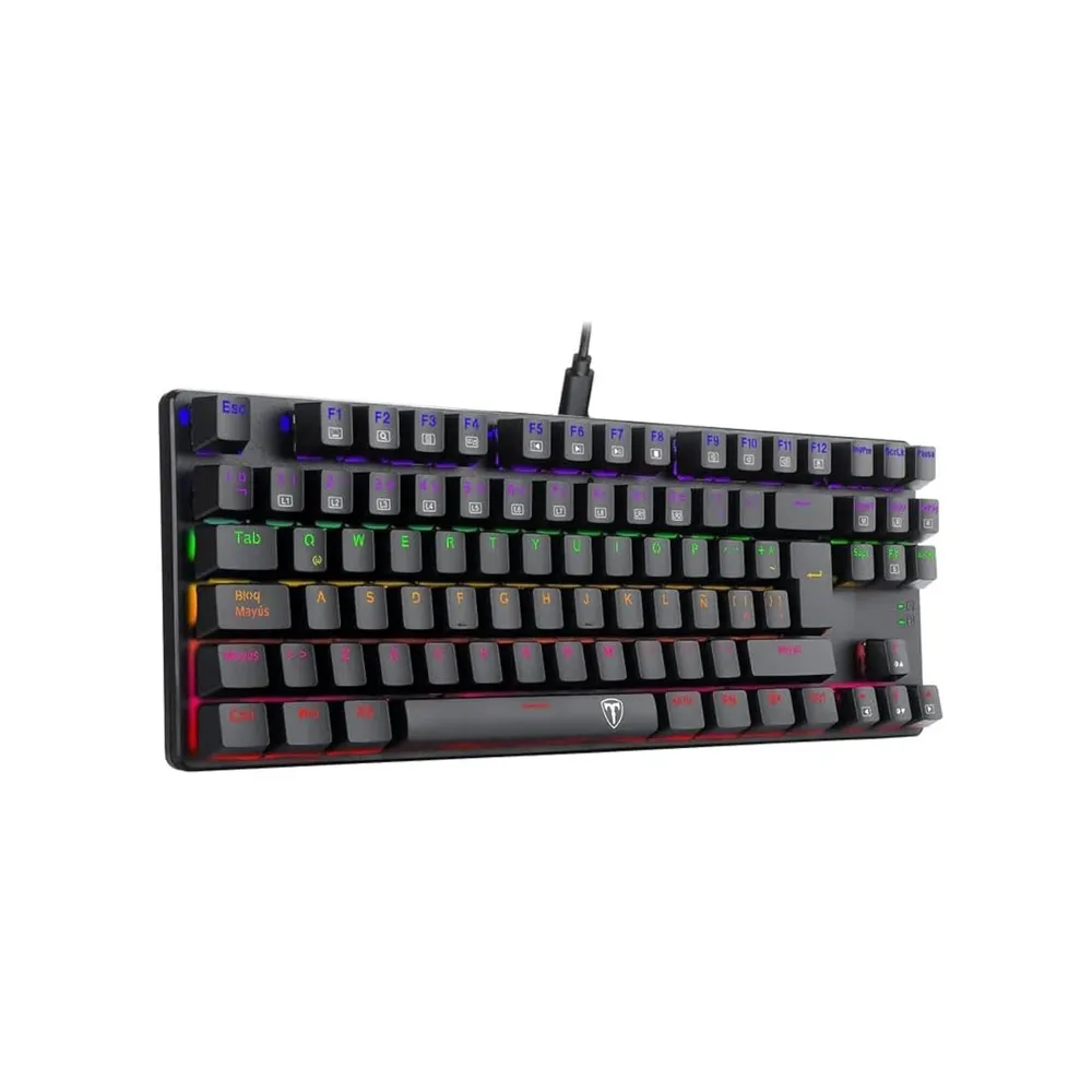 T-DAGGER Bora T-TGK313, Tenkeyless, Outemu Sw. Green LED Wired Gaming Mechanical Keyboard - Black