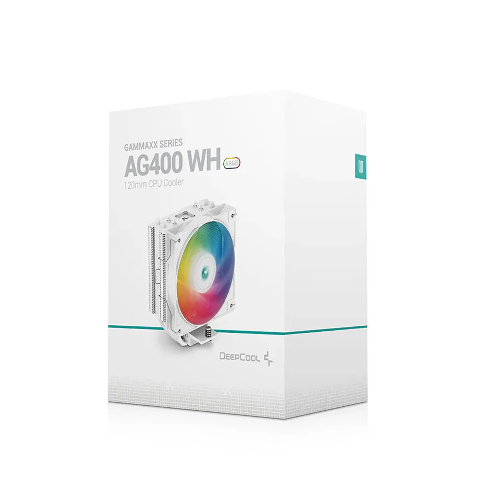 DeepCool Gammaxx Series AG400 - 120mm LED CPU Cooler ARGB - White
