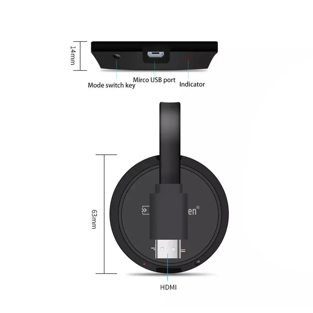 MiraScreen G7 Plus Miracast Dongle for TV 4K Wireless HDMI Display Adapter Streaming Smartphone via Airplay Miracast DLNA